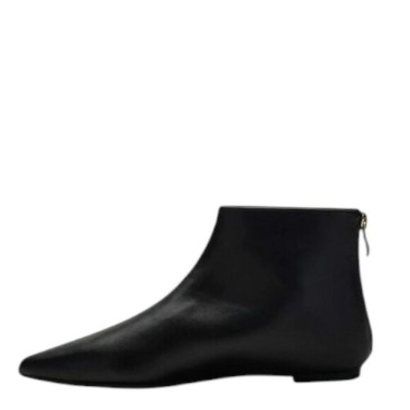 ComeShun Pointed Toe Faux Leather Flat Booties - Picture 5 of 6